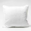Eadie Lifestyle Luca linen cushion in Off White, square, on a plain background.