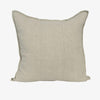Eadie Lifestyle Luca linen cushion in Putty, square, shown alone on a plain background.