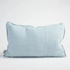 Eadie Lifestyle Luca linen cushion in Sky, rectangular 40 x 60cm size, on a plain background.