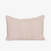 Eadie Lifestyle Luca linen cushion in Soft Lilac, rectangular 40 x 60cm size, on a plain background.