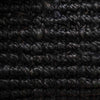 A close up of the textured weave of the Black graphite jute floor rug collection. 