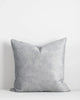 Light grey velvet cushion by Baya nz