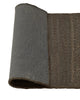 Weave Home Ivano jute doormat in Graphite, folded to show the non-slip rubber backing.