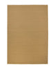 Weave Home Jacqueline wool rug in Brulee, full flatweave rug with fringed edges on a plain background.