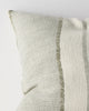 Close-up of the woven stripe texture on the Weave Home Ottavio cushion in Lagoon.