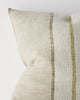 Close-up of the woven stripe texture on the Weave Home Ottavio cushion in Willow.
