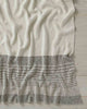 Full image of Sonoma cotton knit throw in shade Khaki by Weave Home. 